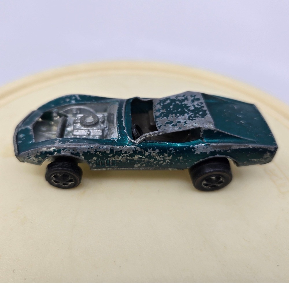 Vintage 1968 Hot Wheels Redline Custom Corvette Spectraflame Aqua Blue USA